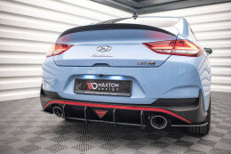 Street Pro Heckschürze Heck Ansatz Diffusor für Hyundai I30 N Fastback FL Mk3 rot