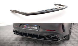 Mittlerer Cup Diffusor Heck Ansatz DTM Look passend für Mercedes-AMG GT 63S 4-Door Coupe Aero schwarz Hochglanz