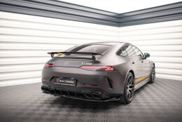 Mittlerer Cup Diffusor Heck Ansatz DTM Look passend für Mercedes-AMG GT 63S 4-Door Coupe Aero schwarz Hochglanz