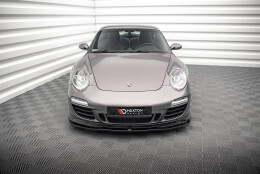 Cup Spoilerlippe Front Ansatz V.1 passend für Porsche 911 Carrera GTS 997 Facelift schwarz Hochglanz