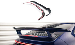 Heck Spoiler Aufsatz Abrisskante für Porsche 911 Carrera Aero 992 schwarz Hochglanz
