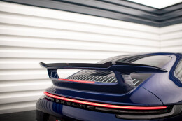 Heck Spoiler Aufsatz Abrisskante für Porsche 911 Carrera Aero 992 schwarz Hochglanz