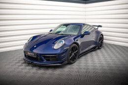 Street+ Spoilerlippe Front Ansatz V.2 passend für Porsche 911 Carrera Aero / Carrera GTS 992 schwarz Hochglanz