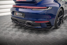 Mittlerer Cup Diffusor Heck Ansatz V.2 passend für Porsche 911 Carrera Aero / Carrera GTS 992 schwarz Hochglanz