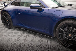 Seitenschweller Ansatz Cup Leisten V.1 passend für Porsche 911 Carrera Aero / Carrera GTS 992 schwarz Hochglanz