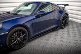 Seitenschweller Ansatz Cup Leisten V.2 passend für Porsche 911 Carrera Aero / Carrera GTS 992 schwarz Hochglanz
