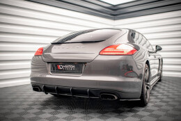 Heck Spoiler Aufsatz Abrisskante passend für Porsche Panamera / Panamera Diesel 970 schwarz Hochglanz