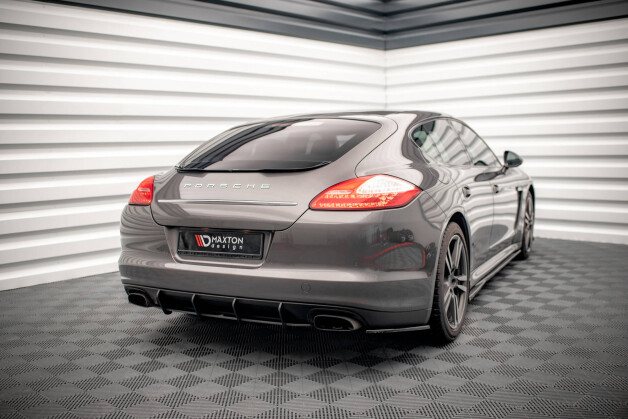 Street Pro Heckschürze Heck Ansatz Diffusor passend für Porsche Panamera / Panamera Diesel 970 SCHWARZ