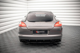 Street Pro Heckschürze Heck Ansatz Diffusor für Porsche Panamera / Panamera Diesel 970 schwarz