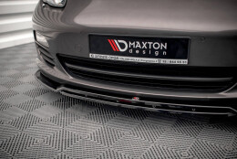 Cup Spoilerlippe Front Ansatz V.1 passend für Porsche Panamera / Panamera Diesel 970 schwarz Hochglanz