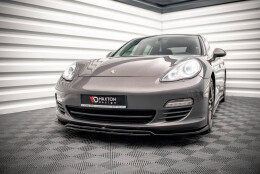 Cup Spoilerlippe Front Ansatz V.1 passend für Porsche Panamera / Panamera Diesel 970 schwarz Hochglanz
