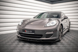 Cup Spoilerlippe Front Ansatz V.2 passend für Porsche Panamera / Panamera Diesel 970 schwarz Hochglanz