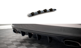 Heck Ansatz Diffusor passend für Porsche Panamera / Panamera Diesel 970 schwarz Hochglanz