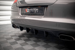Heck Ansatz Diffusor passend für Porsche Panamera / Panamera Diesel 970 schwarz Hochglanz