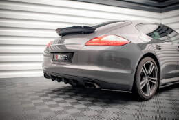 Heck Ansatz Diffusor passend für Porsche Panamera / Panamera Diesel 970 schwarz Hochglanz
