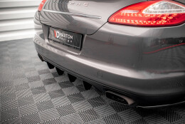 Heck Ansatz Diffusor passend für Porsche Panamera / Panamera Diesel 970 schwarz Hochglanz