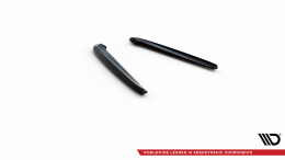 Heck Ansatz Flaps Diffusor passend für Porsche Panamera / Panamera Diesel 970 schwarz Hochglanz