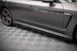 Seitenschweller Ansatz Cup Leisten V.1 passend für Porsche Panamera / Panamera Diesel / Panamera Turbo 970 schwarz Hochglanz