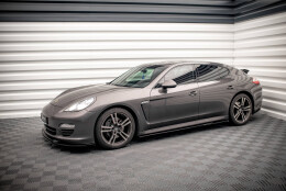 Seitenschweller Ansatz Cup Leisten V.1 passend für Porsche Panamera / Panamera Diesel / Panamera Turbo 970 schwarz Hochglanz