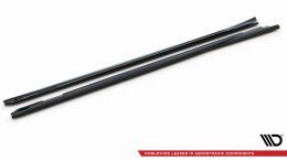 Seitenschweller Ansatz Cup Leisten V.1 passend für Porsche Panamera / Panamera Diesel / Panamera Turbo 970 schwarz Hochglanz