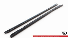 Seitenschweller Ansatz Cup Leisten V.1 passend für Porsche Panamera / Panamera Diesel / Panamera Turbo 970 schwarz Hochglanz