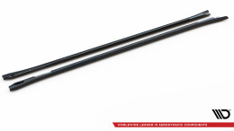 Seitenschweller Ansatz Cup Leisten V.2 für Porsche Panamera / Panamera Diesel 970 schwarz Hochglanz