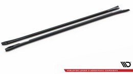 Seitenschweller Ansatz Cup Leisten V.2 passend für Porsche Panamera / Panamera Diesel / Panamera Turbo 970 schwarz Hochglanz
