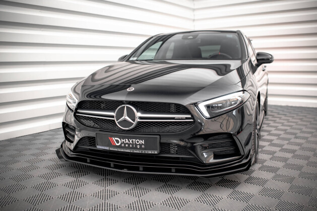 Front Stoßstange Flaps für Mercedes A35 AMG / AMG-Line Aero Paket W177 FLAPS HOCHGLANZ