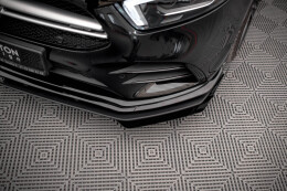 Front Flaps für Mercedes A35 AMG / AMG-Line Aero Pack W177 schwarz Hochglanz