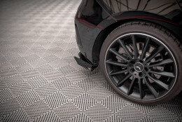 Hintere Seiten Flaps für Mercedes A35 AMG Hatchback Aero Pack W177 schwarz Hochglanz