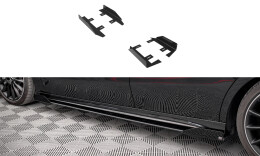 Seitenschweller Flaps passend für Mercedes A35 AMG / AMG-Line Aero Pack W177 schwarz Hochglanz