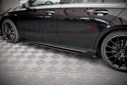Seitenschweller Flaps passend für Mercedes A35 AMG / AMG-Line Aero Paket W177 FLAPS HOCHGLANZ