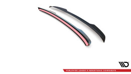 Heck Spoiler Aufsatz Abrisskante passend für Porsche Macan Mk1 schwarz Hochglanz