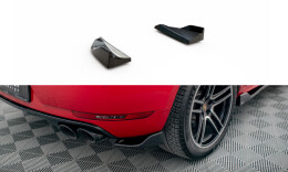Heck Ansatz Flaps Diffusor passend für Porsche Macan GTS / Sport Design Mk1 Facelift schwarz Hochglanz