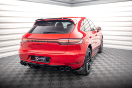 Heck Ansatz Flaps Diffusor passend für Porsche Macan GTS / Sport Design Mk1 Facelift schwarz Hochglanz
