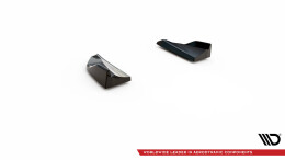 Heck Ansatz Flaps Diffusor passend für Porsche Macan GTS / Sport Design Mk1 Facelift schwarz Hochglanz