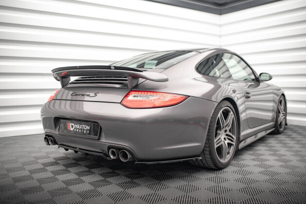 Mittlerer Cup Diffusor Heck Ansatz DTM Look passend für Porsche 911 Carrera / Carrera GTS 997 Facelift schwarz Hochglanz