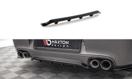 Mittlerer Cup Diffusor Heck Ansatz DTM Look passend für Porsche 911 Carrera / Carrera GTS 997 Facelift schwarz Hochglanz