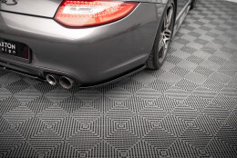 Heck Ansatz Flaps Diffusor passend für Porsche 911 Carrera / Carrera GTS 997 Facelift schwarz Hochglanz