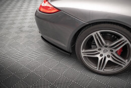 Heck Ansatz Flaps Diffusor passend für Porsche 911 Carrera / Carrera GTS 997 Facelift schwarz Hochglanz