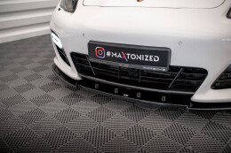 Cup Spoilerlippe Front Ansatz V.1 für Porsche Panamera Turbo Sport Design Paket 970 schwarz Hochglanz