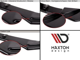 Cup Spoilerlippe Front Ansatz V.1 für Porsche Panamera Turbo Sport Design Paket 970 schwarz Hochglanz