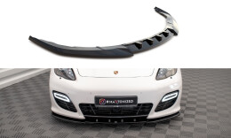 Cup Spoilerlippe Front Ansatz V.1 passend für Porsche Panamera Turbo Sport Design Paket 970 schwarz Hochglanz