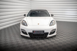 Cup Spoilerlippe Front Ansatz V.2 für Porsche Panamera Turbo Sport Design Paket 970 schwarz Hochglanz