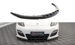 Cup Spoilerlippe Front Ansatz V.2 für Porsche Panamera Turbo Sport Design Paket 970 schwarz Hochglanz