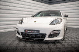 Cup Spoilerlippe Front Ansatz V.2 für Porsche Panamera Turbo Sport Design Paket 970 schwarz Hochglanz