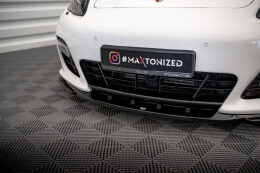 Cup Spoilerlippe Front Ansatz V.2 für Porsche Panamera Turbo Sport Design Paket 970 schwarz Hochglanz