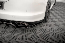 Mittlerer Cup Diffusor Heck Ansatz DTM Look passend für Porsche Panamera Turbo 970 schwarz matt