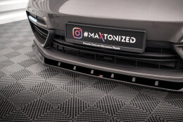 Cup Spoilerlippe Front Ansatz V.1 passend für Porsche Panamera Turbo S E-Hybrid schwarz Hochglanz