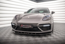 Cup Spoilerlippe Front Ansatz V.1 passend für Porsche Panamera Turbo S E-Hybrid schwarz Hochglanz